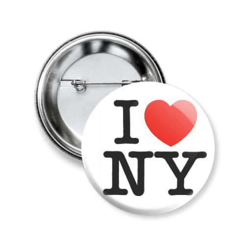 Значок 50мм I Love New York