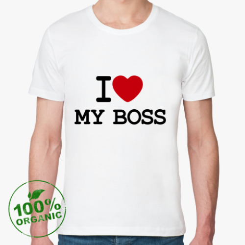 Футболка из органик-хлопка I Love My Boss