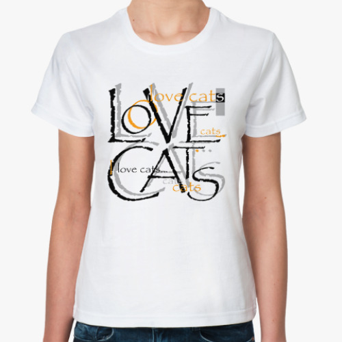 Классическая футболка Люблю кошек
