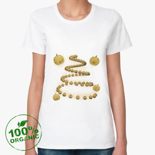 Женская футболка из органик-хлопка Хэллоуинский водоворот
