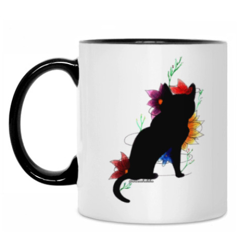 Кружка Сказочный кот в цветах