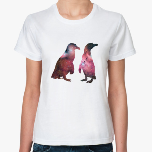 Классическая футболка Космические пингвины