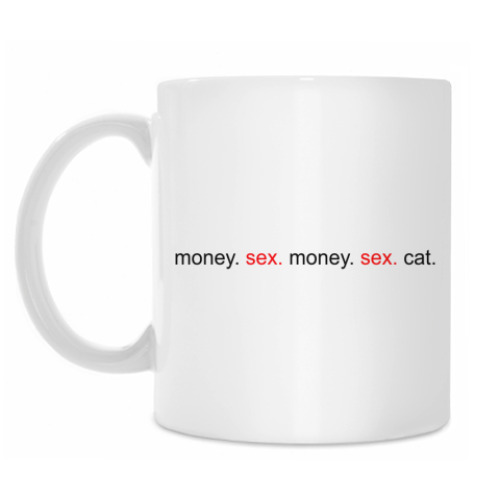 Кружка Money. Sex. Cat.