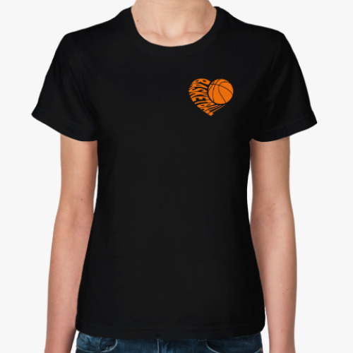 Женская футболка Баскетбол в серце