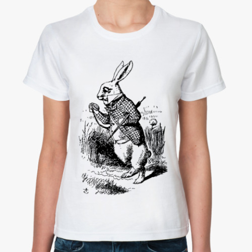 Классическая футболка В кроличью нору