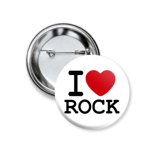 Значок 37мм I Love Rock