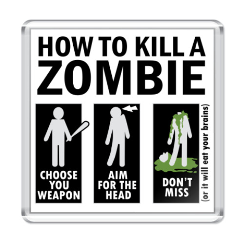 Магнит Зомби.how to kill a zombie