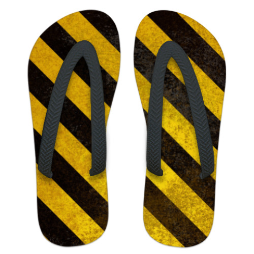 Шлепанцы (сланцы) Caution Stripes