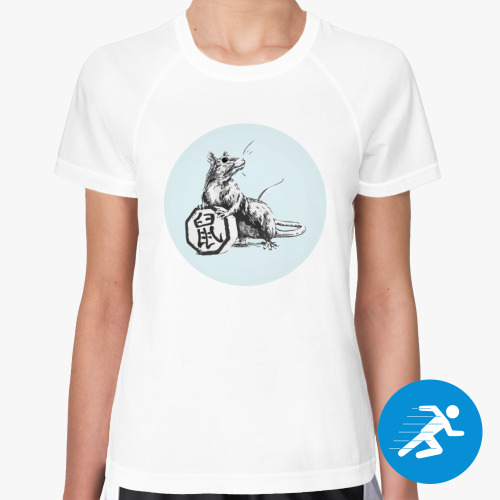 Женская спортивная футболка Год Стальной крысы