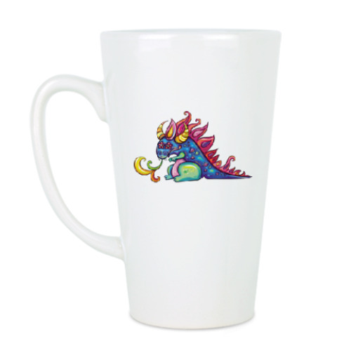 Чашка Латте Цветной дракон