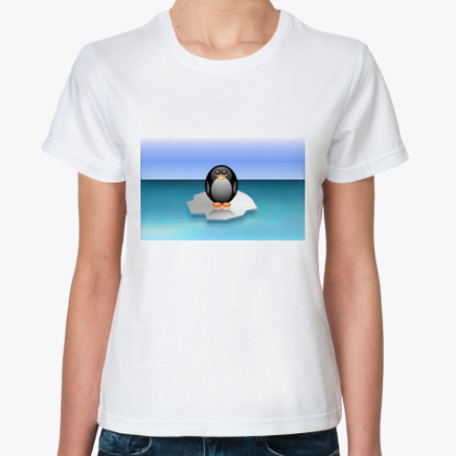 Классическая футболка  Грустный Пингвин