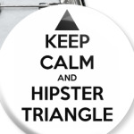 Значок Hipster Triangle 50мм