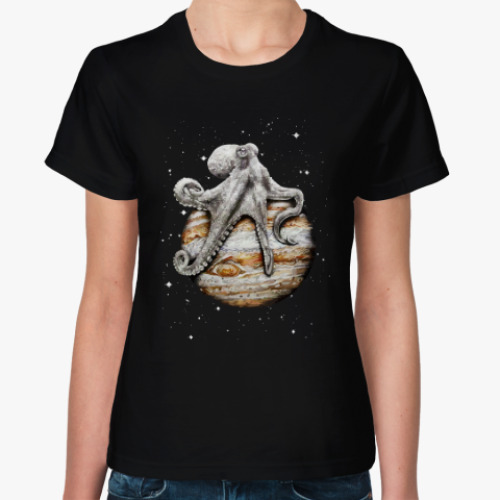 Женская футболка Осьминог и Юпитер
