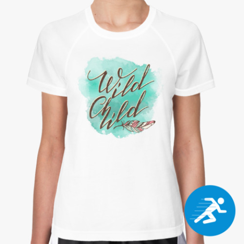 Женская спортивная футболка Wild child - Дикое дитя