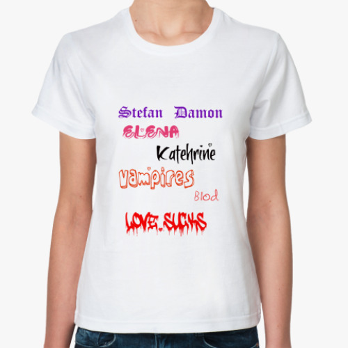 Классическая футболка Vampire diaries