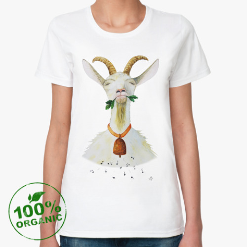 Женская футболка из органик-хлопка Козлик