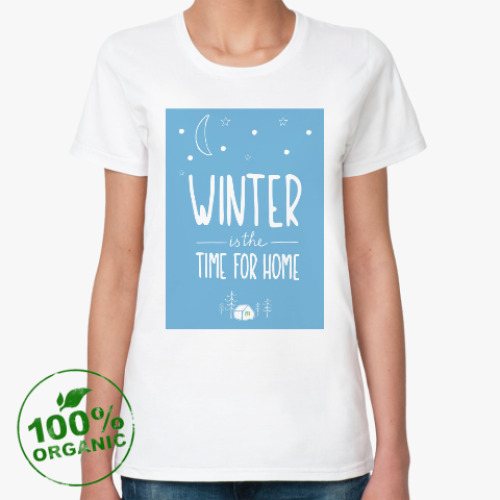 Женская футболка из органик-хлопка Уютная зима