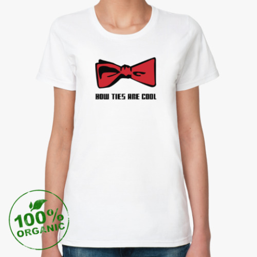 Женская футболка из органик-хлопка Доктор Кто бабочка