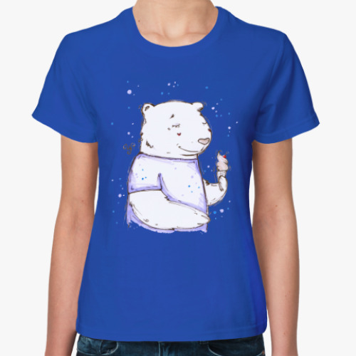 Женская футболка Медведь с мороженым