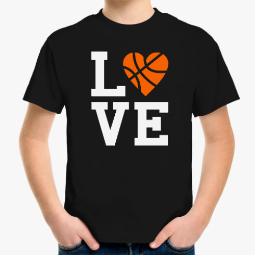 Детская футболка Люблю баскетбол