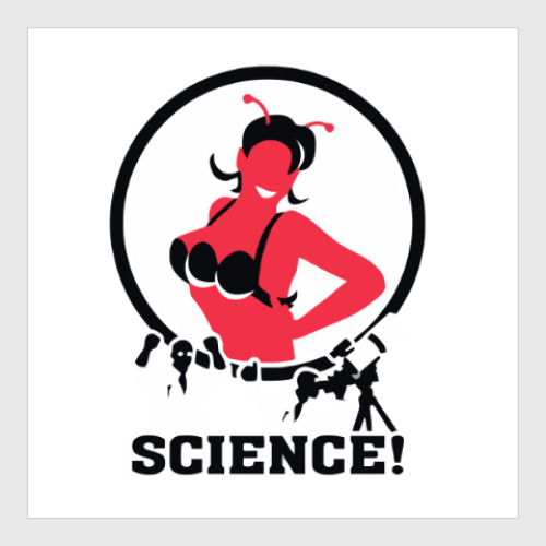 Постер threeTits Science!