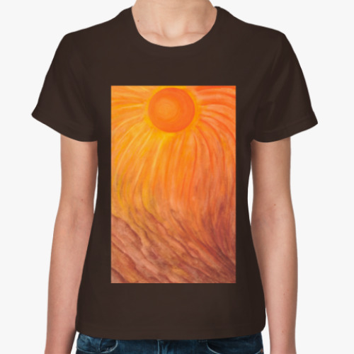Женская футболка Львиное солнце