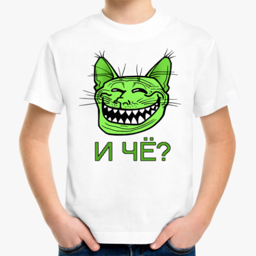 Детская футболка Trollface  Кото-тролль, troll