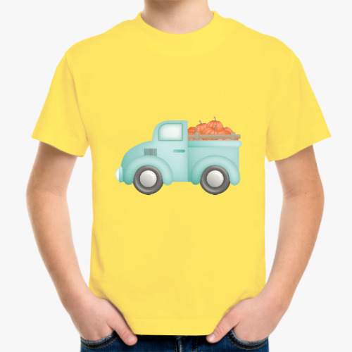 Детская футболка Грузовик с тыквами