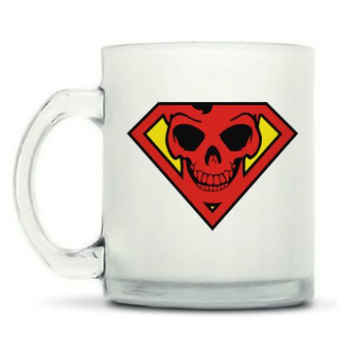 Кружка матовая Skull Superman