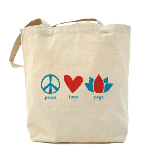 Сумка шоппер  ''Peace, Love, Yoga''