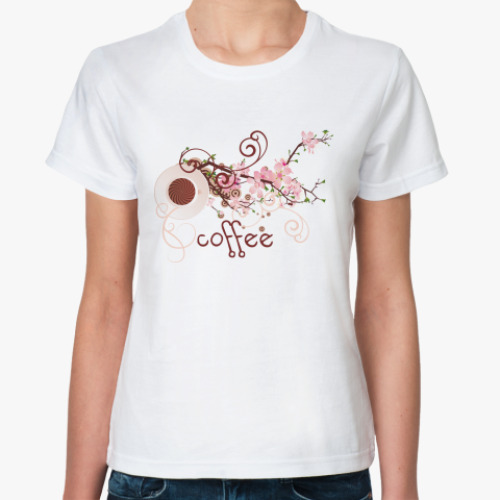Классическая футболка весенний кофе