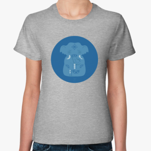 Женская футболка Animal Zen: E is for Elephant