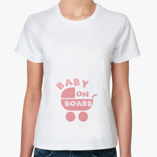 Классическая футболка Baby on board