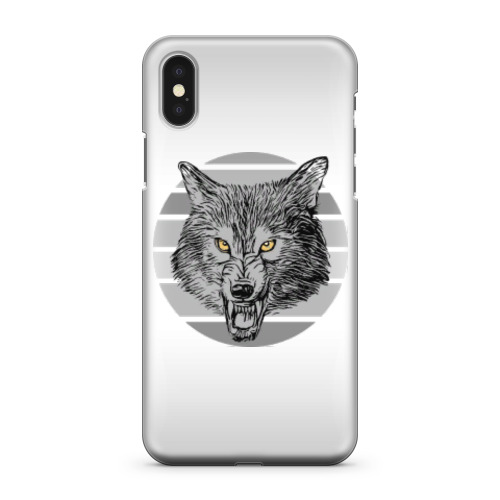 Чехол для iPhone X Звериный оскал, пасть волка, хищник