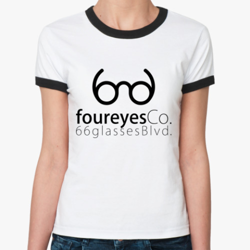 Женская футболка Ringer-T glasses