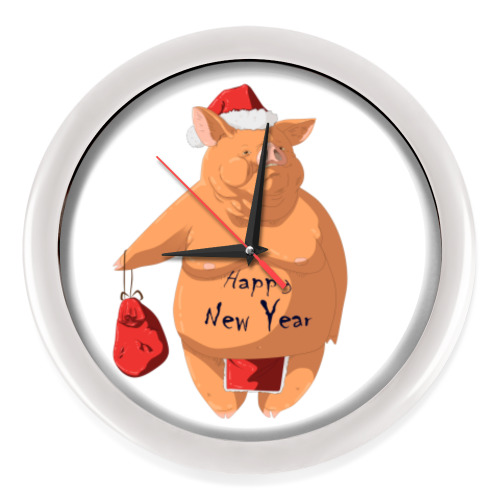 Настенные часы Happy New Year