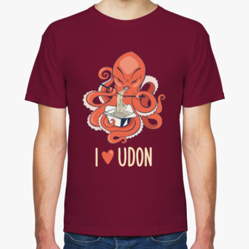 Футболка I love udon