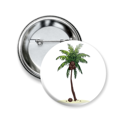 Значок 50мм Кокосовая пальма