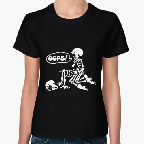 Женская футболка Парочка скелетов