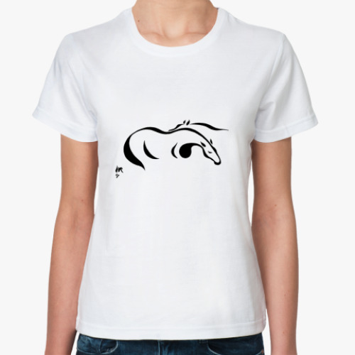 Классическая футболка лошадь