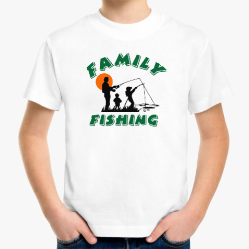 Детская футболка Семейная рыбалка