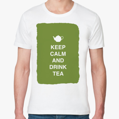 Футболка из органик-хлопка Keep calm and drink tea