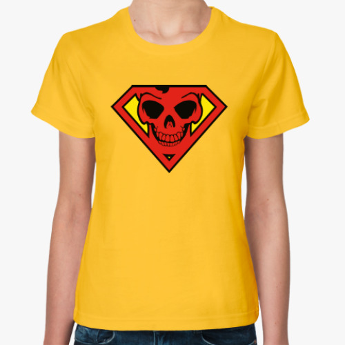 Женская футболка Skull Superman