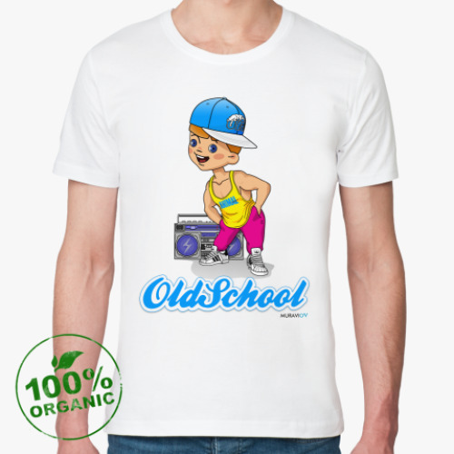 Футболка из органик-хлопка Old School_Старая школа
