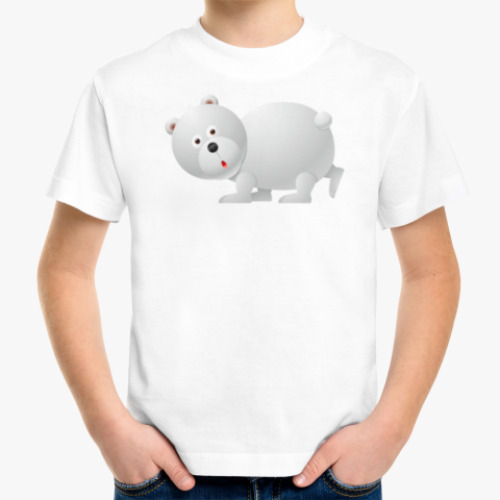 Детская футболка Белый Мишка