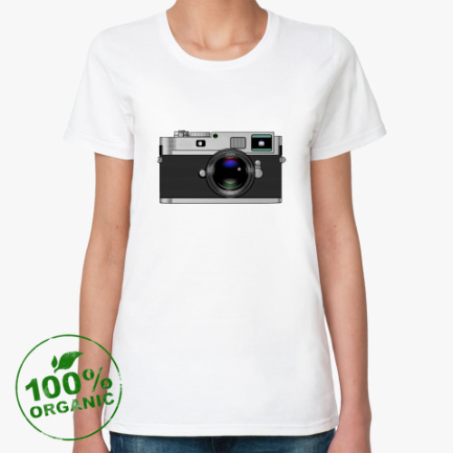Женская футболка из органик-хлопка Photo camera
