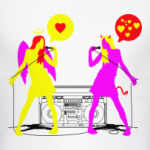 Angel vs Devil. Karaoke fight