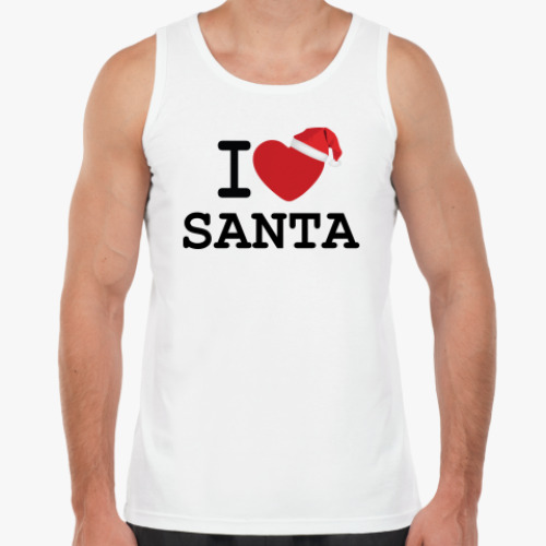 Майка Новогодний принт I Love Santa