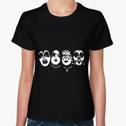 Женская футболка kiss