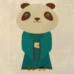 Панда в кимоно